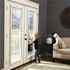 ODL White Cordless Add On Enclosed Aluminum Blinds with 1/2 in. Slats, for 20 in. Wide x 64 in. Length Door Windows