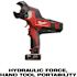 Milwaukee M12 12V Lithium-Ion Cordless 600 MCM Cable Cutter Kit with One 3.0Ah Battery, Charger and Hard Case