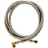 Braided Stainless Steel Dishwasher Connector 3/8 in. Comp x 3/8 in. Comp x 72 in. Length, with 90 Deg. Elbow Fitting