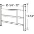 Segal 16 in. Tall, 13 in. to 22 in. Carbon Steel Fixed 3-Bar Window Grill, Black (Width Expandable)