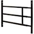 Segal 16 in. Tall, 13 in. to 22 in. Carbon Steel Fixed 3-Bar Window Grill, Black (Width Expandable)