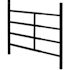 Segal 14 in. to 22 in. W x 21 in. H Carbon Steel Fixed 4-Bar Window Guard, Black