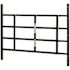 Segal 21 in., Carbon Steel Black, Fixed 4-Bar Window Grill (Width Expandable)