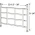 Segal Fixed Window Guard, 22 in. - 38 in. x 21-1/2 in., Steel, White, 4-Bar, NON-EGRESS
