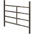 Segal 14 in. to 22 in. W x 21 in. H Carbon Steel Fixed 4-Bar Window Guard, Black