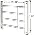 Segal 22 in. to 38 in. W x 21 in. H Hinged 4-Bar Window Guard (Width Expandable)