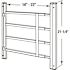 Segal 14 in. to 22 in. W x 21 in. High Carbon Steel Fixed 4-Bar Window Guard, White