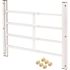 Segal 14 in. to 22 in. W x 21 in. High Carbon Steel Fixed 4-Bar Window Guard, White