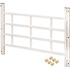 Segal 21 in., Painted Carbon Steel, Hinged 4-Bar Window Grill in White