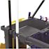 Carlisle Long Platform Gray Polyethylene Janitors Cart with 5th Wheel
