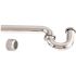 Westbrass 1-1/2 in. OD 17-Gauge Brass P-Trap with High Box Flange, Polished Chrome