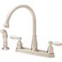 Delta Foundations 2-Handle Standard Kitchen Faucet with Side Sprayer in Stainless