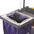 Carlisle Short Platform Gray Polyethylene Janitors Cart with 5th Wheel