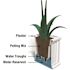 Mayne Cape Cod 14 in. Square Self-Watering Black Polyethylene Planter