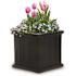Mayne Cape Cod 14 in. Square Self-Watering Black Polyethylene Planter