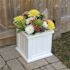 Mayne Cape Cod 14 in. Square Self-Watering White Polyethylene Planter