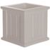 Mayne Cape Cod 14 in. Square Self-Watering White Polyethylene Planter