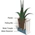 Mayne Cape Cod 16 in. Square Self-Watering Black Polyethylene Planter