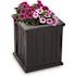 Mayne Cape Cod 16 in. Square Self-Watering Black Polyethylene Planter