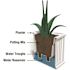 Mayne Cape Cod 20 in Square Self-Watering Black Polyethylene Planter