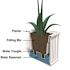 Mayne Cape Cod 20 in Square Self-Watering White Polyethylene Planter