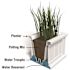 Mayne Cape Cod 24 in. x 11 in. Self-Watering White Polyethylene Planter