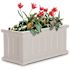 Mayne Cape Cod 24 in. x 11 in. Self-Watering White Polyethylene Planter