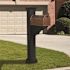 Mayne Manchester Decorative Polyethylene Mailbox Post, Black