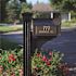 Mayne Manchester Decorative Polyethylene Mailbox Post, Black