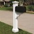 Mayne Manchester Decorative Polyethylene Mailbox Post, White