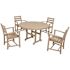 Trex Outdoor Furniture Monterey Bay Sand Castle 5-Piece Plastic Outdoor Patio Dining Set
