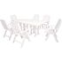Trex Outdoor Furniture Yacht Club Classic White 7-Piece High Back Plastic Outdoor Patio Dining Set