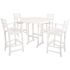 Trex Outdoor Furniture Monterey Bay Classic White 5-Piece Plastic Outdoor Patio Bar Height Dining Set