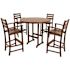 Trex Outdoor Furniture Monterey Bay Vintage Lantern 5-Piece Plastic Outdoor Patio Bar Height Dining Set