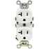 Leviton 20 Amp 125 V Commercial Grade Duplex Outlet/Receptacle, White (10-Pack) CBR20-WMP