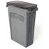 Rubbermaid Commercial Products Slim Jim Black Trash Can Hinge Top Lid