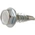 Everbilt #8 x 3/4 in. Zinc Plated Hex Head Sheet Metal Screw (100-Pack)
