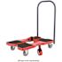 SNAP-LOC 1500 lbs. Capacity Industrial Strength Professional E-Track Push Cart Dolly in Red