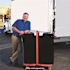 SNAP-LOC 1500 lbs. Capacity Industrial Strength Professional E-Track Push Cart Dolly in Red