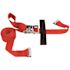 SNAP-LOC 16 ft. x 2 in. Logistic Ratchet E-Strap with Hook and Loop Storage Fastener in Red