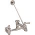 Zurn AquaSpec Wall-Mount Service Sink Faucet -Vacuum-Breaker Spout, Pail Hook, Wall Brace, and Metal Lever Handles, Chrome