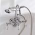 Kingston Brass 3-Handle Claw Foot Tub Faucet with Handshower in Chrome