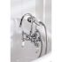 Kingston Brass 3-Handle Claw Foot Tub Faucet with Handshower in Chrome