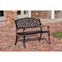 BALKENE HOME Antique Bronze Cast Aluminum Patio Bench