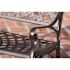 BALKENE HOME Antique Bronze Cast Aluminum Patio Bench
