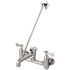 Symmons Symmetrix 8 in. Wall-Mount 2-Handle Low-Arc Service Sink Faucet in Chrome