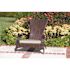 BALKENE HOME Coconino All-Weather Stationary Wicker Patio Adirondack Lounge Chair with Beige Cushion