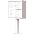 Florence USPS Delivery Pedestal Mounted vogueâ„¢ Classic Cluster Box Unit with 4 Mailboxes, 2 Parcel Lockers in White