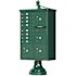 Florence USPS Delivery Pedestal Mounted vogue Traditional Cluster Box Unit with 8 Mailboxes, 4 Parcel Lockers in Forest Green
