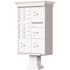 Florence USPS Delivery Pedestal Mounted vogue Classic Cluster Box Unit with 8 Mailboxes, 4 Parcel Lockers in White